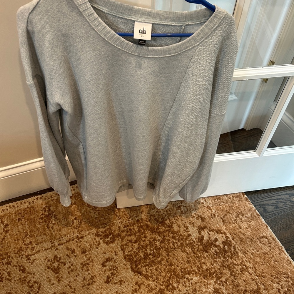 CAbi Chambray Wind Down Knit Top